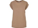 DáMské TričKo Urban Classics Ladies Extended Shoulder Tee Softtaupe - 4XL