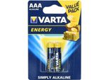 Batterie Varta Energy Aaa LR03 1,5V (2Ks)