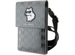 Karl Lagerfeld Torebka Klwbsakhpcg Srebrny/Argento Saffiano Monogram Choupette