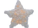 Stella Led Con Neve Artificiale - Circa 30 Cm / Bianco Neve - Batteria Con Timer