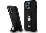 Karl Lagerfeld Klhcp13Xgsachpk Iphone 13 Pro Max 6.7 Czarny/Black Hardcase Gripstand Saffiano Choupette Pins