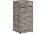 Vidaxl Mobile Da Giardino Grigio 55X55X111 Cm In Poly Rattan