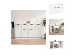 Vidaxl Credenze 3 Pz. Materiale A Base Di Legno Bianco - Credenze