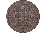 Interiyou Tappeto Lavabile Gent Multicolore/Rosso ø 160 Cm Rotondo