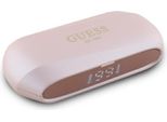 Guess Cuffie Bluetooth Gutwsc2Mcdsp Tws + Docking Station Rosa/Rosa Logo Allungato Stampato In Metallo