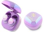 Guess Cuffie Bluetooth Gutwsj144Esu Tws + Docking Station Viola/Viola Iridescente Logo Stampato 4G