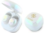 Guess Cuffie Bluetooth Gutwsj144Esh Tws + Docking Station Bianco/Bianco Iridescente 4G Logo Stampato
