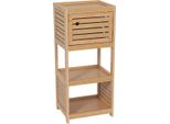 Mobile Da Bagno In Bambù Con Ripiani Marrone 30X35X83 Cm