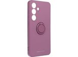 Roar Case Custodia Protettiva Ambra Per Smartphone Custodia Per Cellulare Bumper Con Supporto Ad Anello Compatibile Con Samsung Galaxy S25 Viola