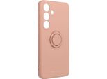 Roar Case Custodia Protettiva Ambra Per Smartphone Custodia Per Cellulare Bumper Con Supporto Ad Anello Compatibile Con Samsung Galaxy S25 Rosa