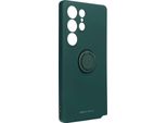 Roar Case Custodia Protettiva Ambra Per Smartphone Custodia Per Cellulare Bumper Con Supporto Ad Anello Compatibile Con Samsung Galaxy S25 Ultra Green