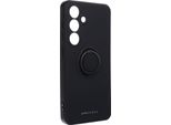 Roar Case Custodia Protettiva Ambra Per Smartphone Custodia Per Cellulare Bumper Con Supporto Ad Anello Compatibile Con Samsung Galaxy S25 Nero