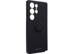 Roar Case Custodia Protettiva Ambra Per Smartphone Custodia Per Cellulare Bumper Con Supporto Ad Anello Compatibile Con Samsung Galaxy S25 Ultra Black