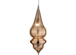 Lampada A Sospensione Orientale Inanna Argento 66Cm Metallo | Look Orientale