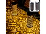 Set Di 2 Lanterne Solari Orientali Lanterna Solare Lanterna Decorazione Esterna Fava Nera