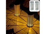 Set Di 2 Lanterne Solari Scandinave Lanterna Solare Decorazione Giardino Balcone Bamba Verde