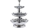 Etagere A 3 Livelli In Acciaio Inox Per Cupcake, Decorazione In Argento Rosal 50Cm