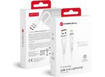 Forcell F-ENERGY C343 Cavo Da Usb A A Lightning 2,4A 12W Silicone 1 M Bianco
