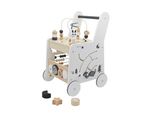 Carrello Girello In Legno Per Neonati | 33 X 33 X 47 Cm | Bianco