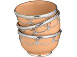 Ciotola Orientale In Ceramica Per Alimenti Per Le Dita Miranda Marrone, Set Da 3