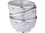 Ciotola Orientale In Ceramica Per Alimenti Per Le Dita Miranda Grey Set Di 3