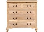 Cassettiera Abetare 90 Cm In Legno Massiccio Con Cassetti E Maniglie In Metallo