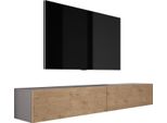 TV-SCHRANK: Antracite E Rovere Lancelot, (2 X 100 Cm) X 34 X 32 Cm
