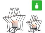 Set Di 2 Porta Tealight Decorazione Natalizia Portacandele Motzi