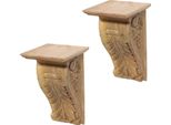 Set Di 2 Mensole Da Parete In Legno Massiccio Yuka
