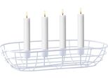 Moderna Corona D'avvento Decorativa Portacandele Decorazione Natalizia Beina White