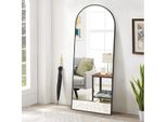 Fortuna Lai Specchio Ad Arco A Figura Intera, 53 X 162 Cm Specchio Ad Arco A Figura Intera, Da Parete, Da Appoggio, Da Pavimento A Figura Intera Come Specchio Da Toilette Per Soggiorno, Nero