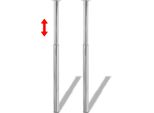Aiorber 2 X Gamba Telescopica Per Tavolo, Regolabile In Altezza, 70-110 Cm, Gamba Di Supporto, Gamba Per Tavolo, Ferro, Per Banco Da Lavoro, Scrivania, Tavolo Da Pranzo, Cromo