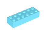 Mattoncini Lego® 2X6 2456 - 10 Pezzi Azzurro Medio