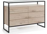 Cassettiera Marrone A 3 Cassetti In Legno Moderno Jv Moebel