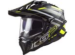 LS2 Casco Enduro "MX701 Explorer Carbon Ed Nero / Giallo Neon / Titanio, Taglia 57 / 58 = M"