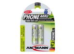 Ansmann 5030902 1X2 Ansmann Maxe Batteria Ricaricabile Nimh Mignon Aa 800 Mah Telefono Dect