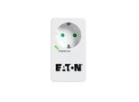 Eaton Protection Box 1 Tel@ Din - Adattatore Per Presa Di Corrente Con Protezione Da Sovratensione (Presa Schuko, Protezione Telefonica) - Bianco (PB1