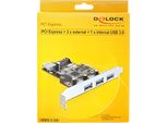 Delock Pci Expr Card 3X USB3.0 Ext + 1X USB3.0 Int +Lowprofi