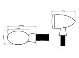 Highsider Luce Posteriore A Led MICRO-BULLET, Nera, Oscurata