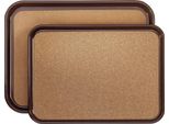 Vassoio Antiscivolo, Rettangolare, In Plastica Abs Marrone, Resistente Al Calore Fino A +80°C, Lavabile In Lavastoviglie, Molto Robusto, Rivestimento Speciale Durevole Con Contenuto Di Sughero, Resistente Alla Temperatura Fino A Circa +150°C, Resistente All'alcool E Ai Grassi, Antibatterico