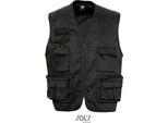 Sols 43630 | Giacca Reporter Gilet Selvaggio - Colore: Nero - Taglia: S