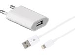 Goobay 43791 Set Di Ricarica Apple Lightning, Bianco, 1 M - 1,0 A Alimentazione Incl. Cavo Apple Lightning
