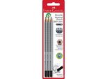 FABER-CASTELL Bleistift Grip 2001 Mit G-Tip Hb 3X Bk