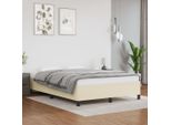 The Living Store Struttura Letto Panna 140X190 Cm In Ecopelle
