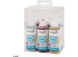 Creall® Glitterglue Set Da 6, 100 Ml Ciascuno In Blu, Verde, Rosa Rossa, Oro, Argento