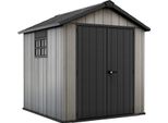 Dmora Casetta Da Giardino Dartmouth 223.5X229X242H Cm Grigio, Resistente Agli Agenti Atmosferici Presenza Finestre