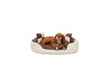 Cuccia Per Cani Lionto, Elegante Cesto Per Cani 4 In 1, Idrorepellente, Antigraffio E Di Facile Manutenzione, 85X70 Cm, Marrone/Beige