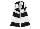 Beechfield B479 | Sciarpa Varsity / Sciarpa Invernale Da Uomo - Colore: Nero/Bianco - Taglia: Unica