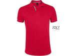 Sols 00574 | Polo Da Uomo Portland - Colore: Rosso/Grigio (Tinta Unita) - Taglia: Xxl