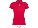 Sols 00575 | Polo Donna Portland - Colore: Rosso/Grigio (Tinta Unita) - Taglia: L